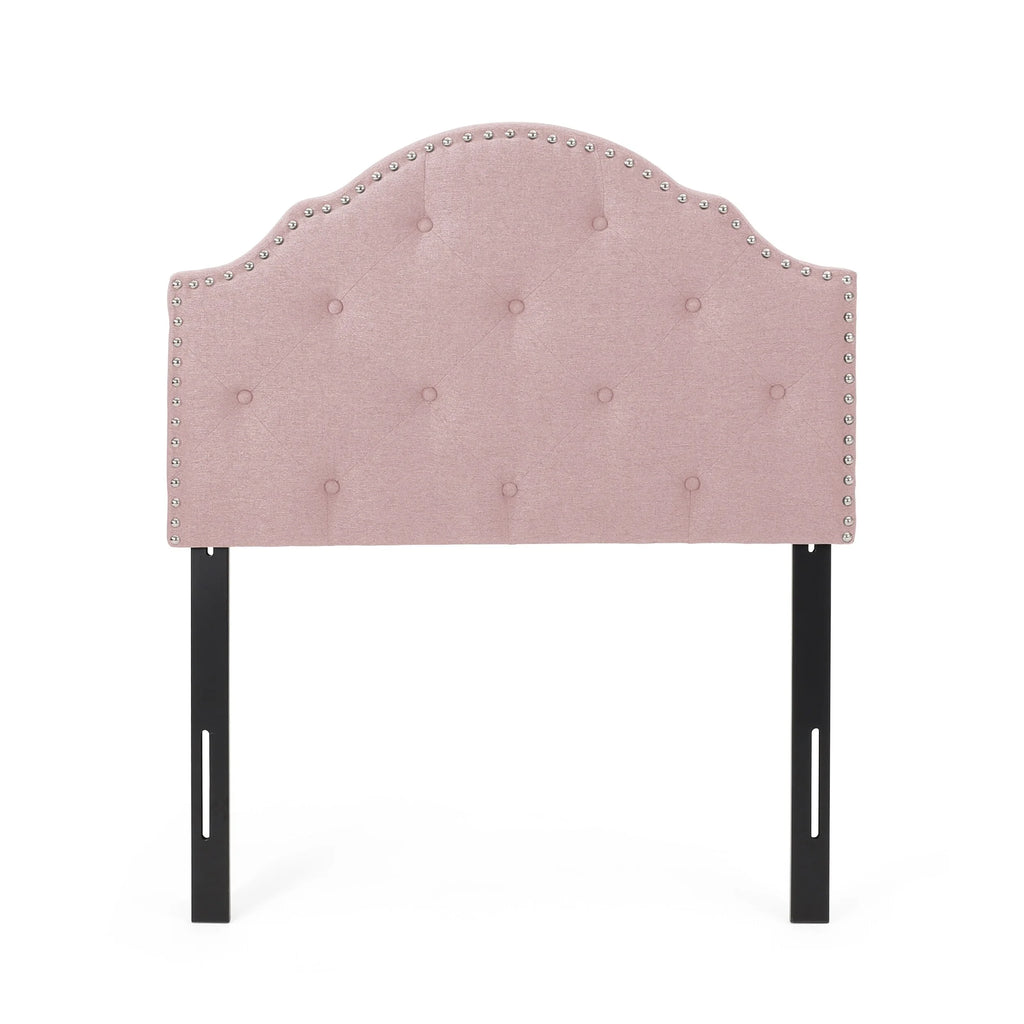 Light Blush Black Twin Upholstered Headboard T659