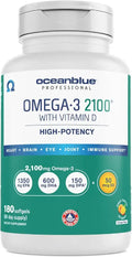 Omega-3 Fish Oil Supplement with Vitamin D3, 180 ct U794