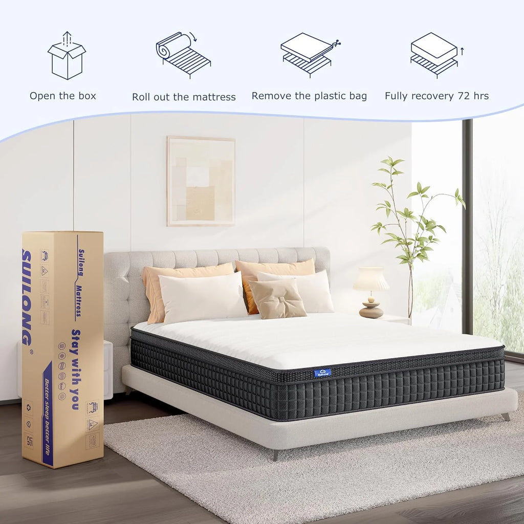 Queen 12 Hybrid Spring and Memory Foam Mattress K92597