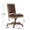 Dark Brown Faux Leather Swivel Office Chair E103
