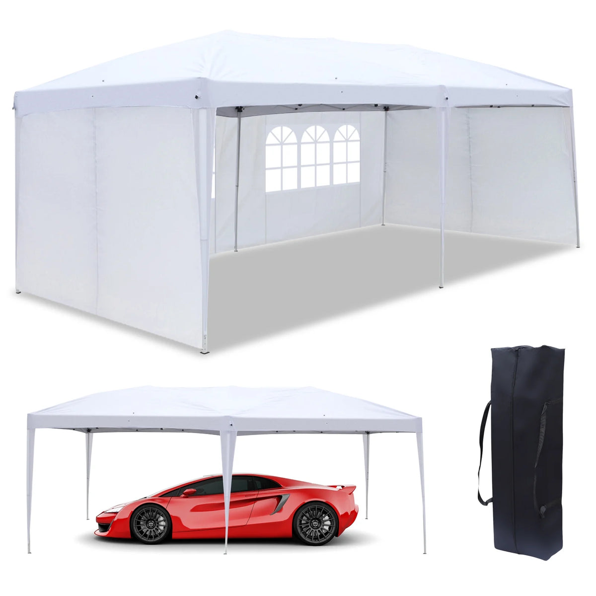 10'X20' Pop up Canopy Tent White P483485