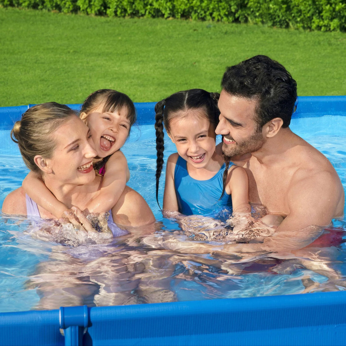 Steel Pro 9.8'x6.6'x26 Rectangular Above Ground Swimming Pool Set K2145