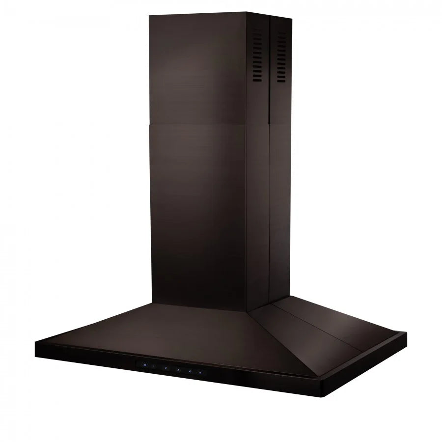 42 in. 400 CFM Black Stainless Steel Island Range Hood M942