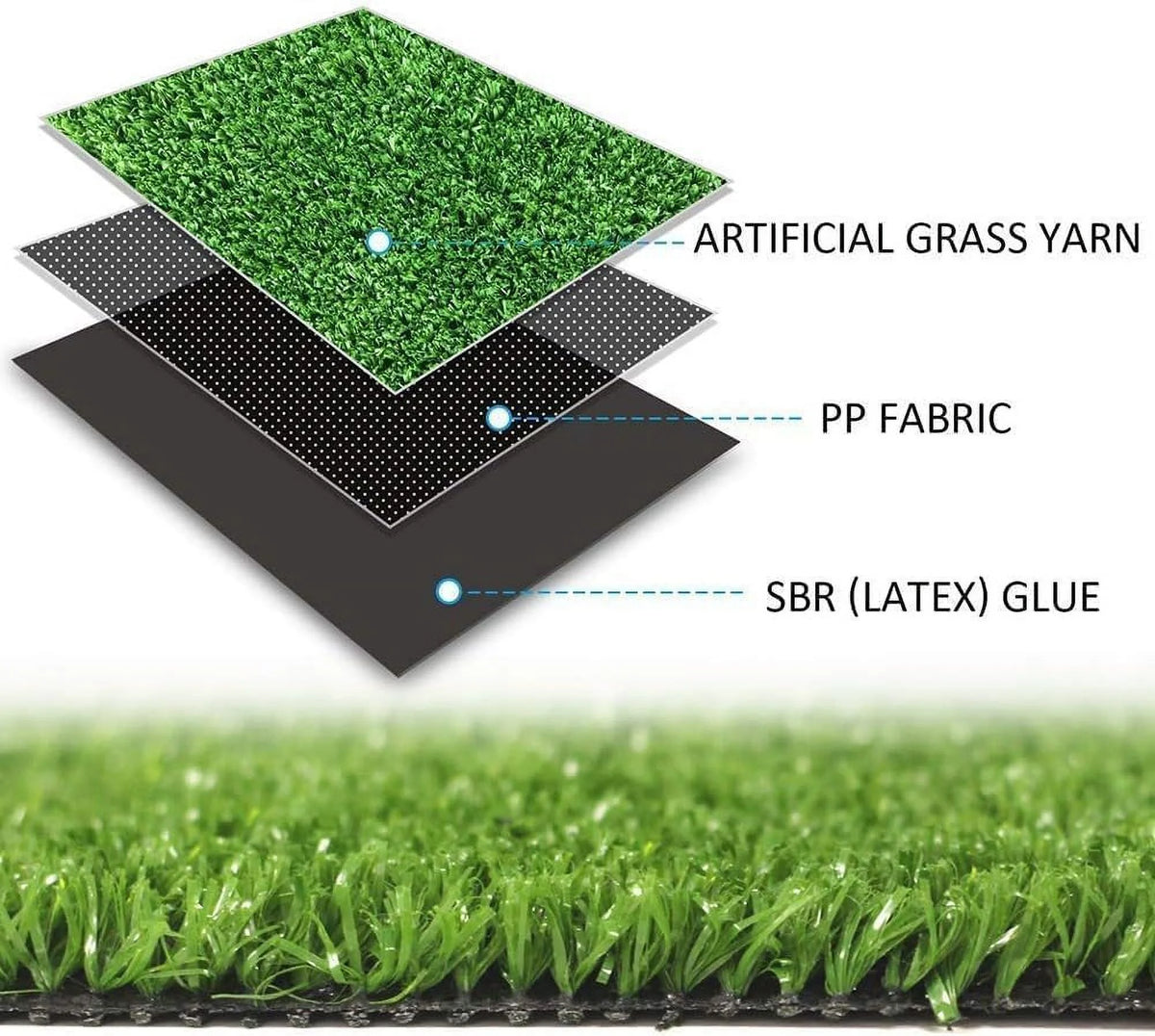 Artificial Grass Turf 6FTx35FT Synthetic Grass Mat U496