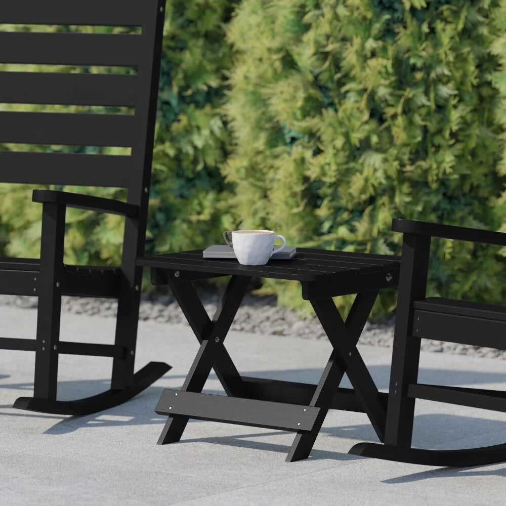 All-Weather Portable Folding Side Table Gray B451112
