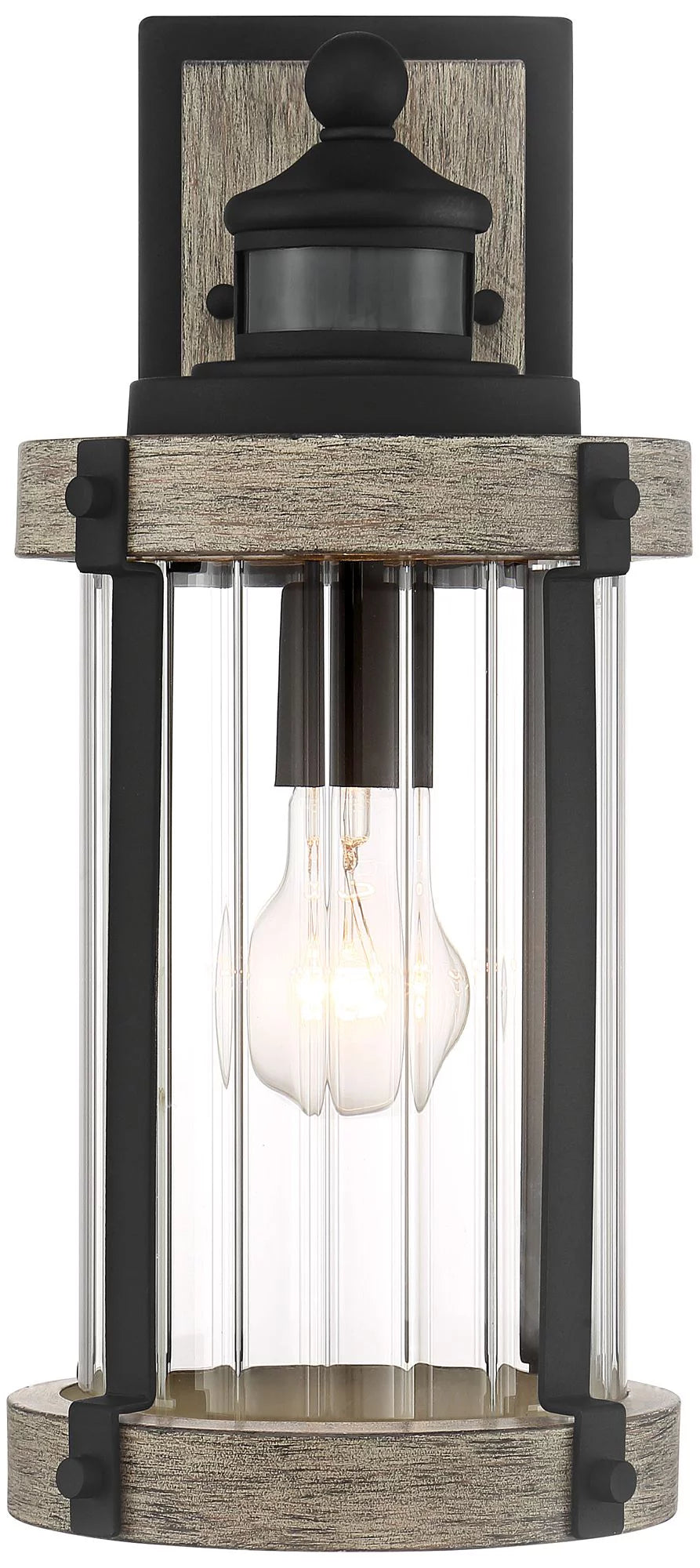 Set of 2 Gray Black Motion Sensor Dusk to Dawn Outdoor Wall Light Z74577