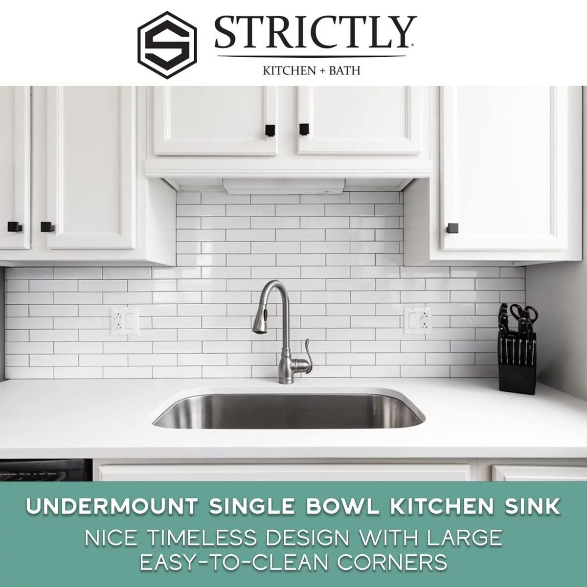 29 Inch Undermount Single Bowl 18 Gauge Kitchen Sink R136085