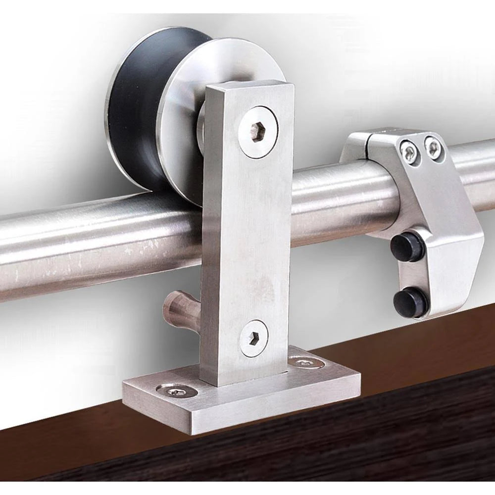 96 in. Stainless Steel Sliding Door Track and Hardware Set J215