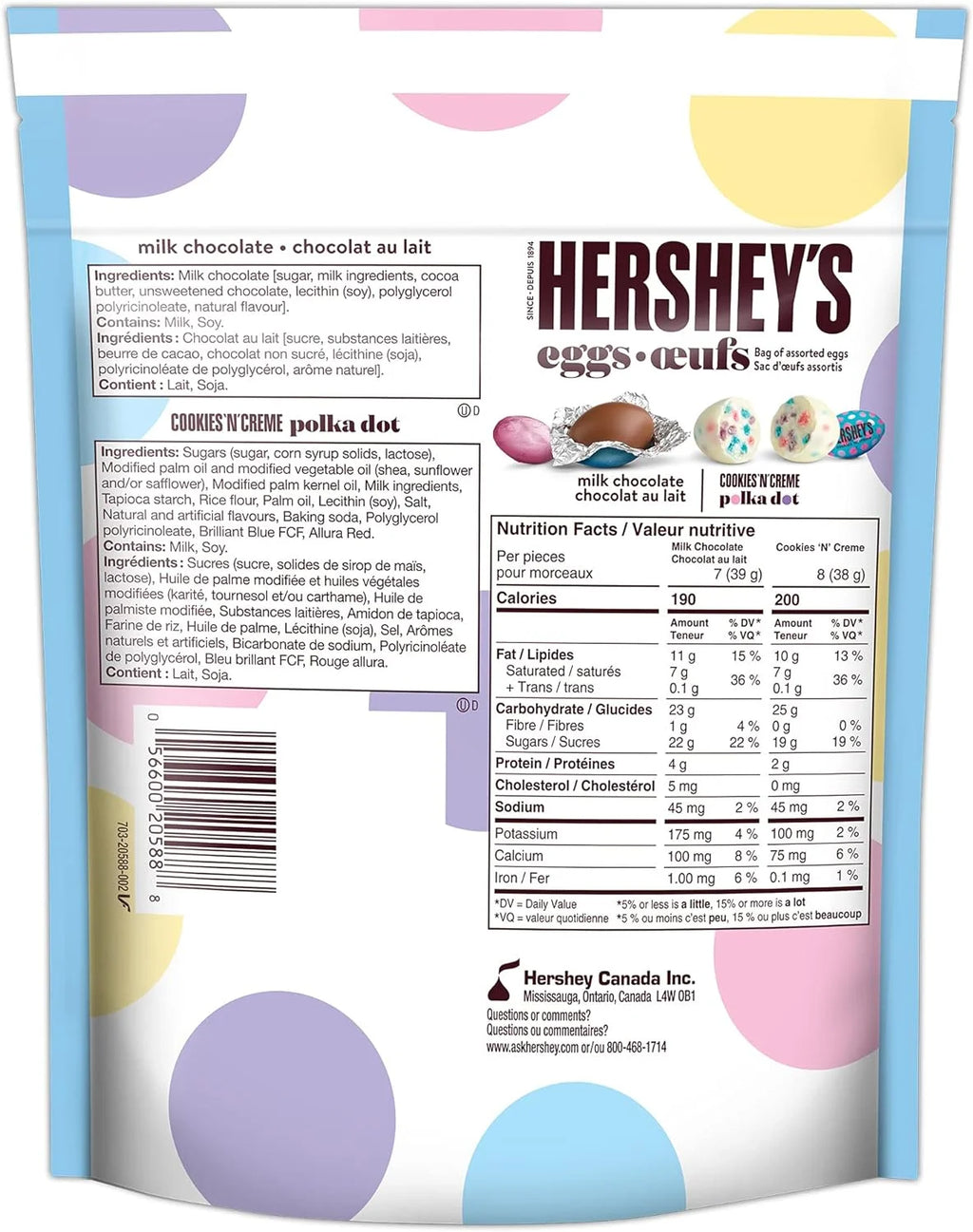 Milk Chocolate & Cookies 'n' Creme Easter Eggs V904403