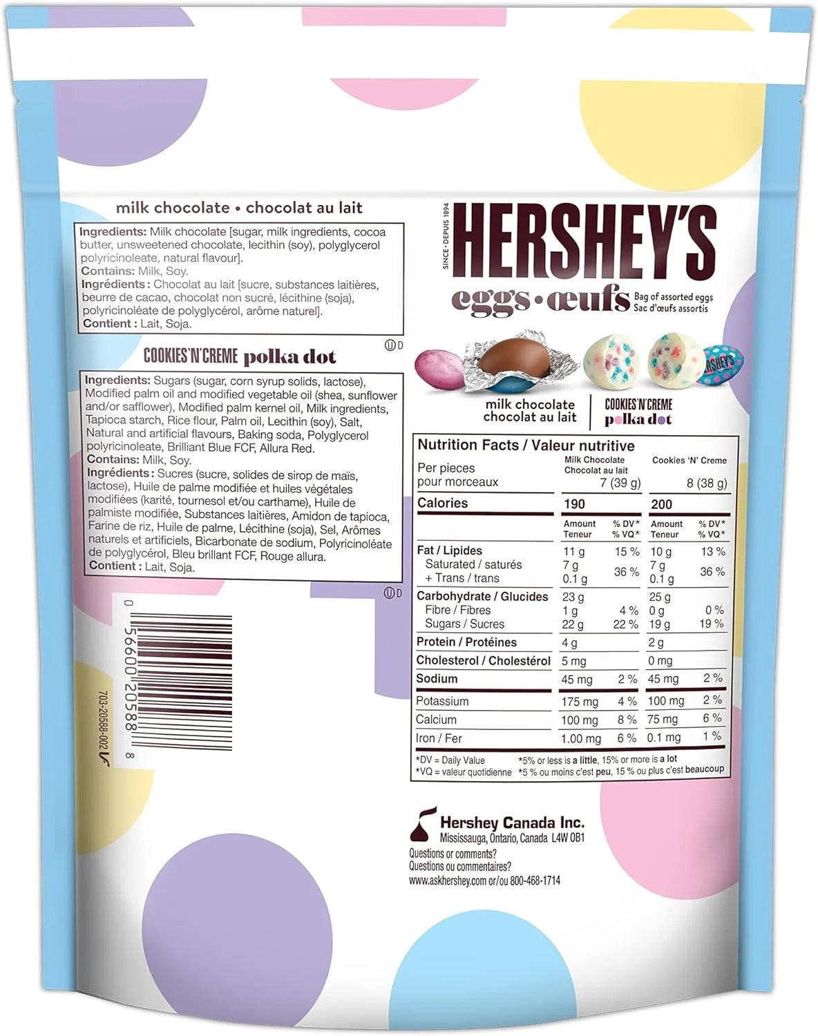 Milk Chocolate & Cookies 'n' Creme Easter Eggs V904403
