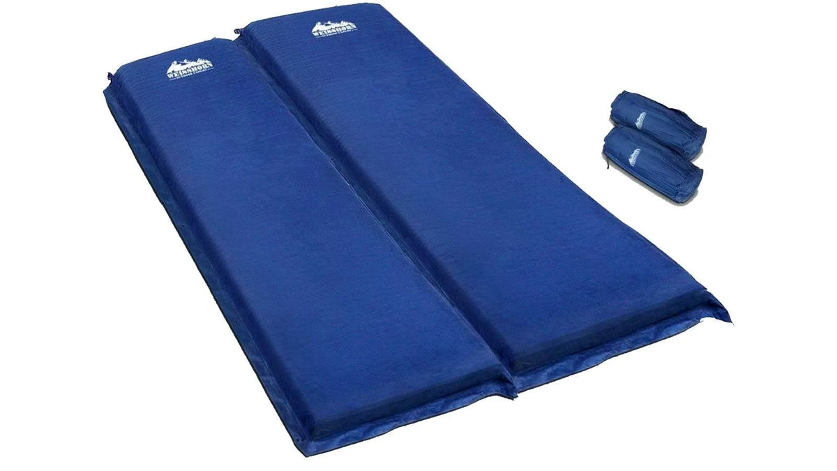 Self Inflating Camping Sleeping Mat Double Navy 10cm Thick U71745