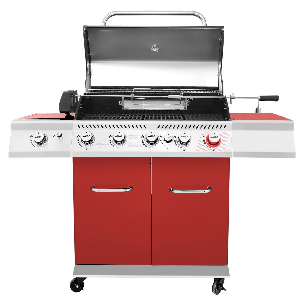 5-Burner Gas Grill with Rotisserie Kit L274118