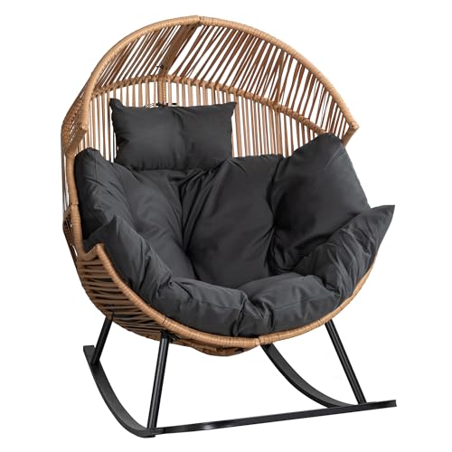 Oversized Wicker Egg Chair with Cushion V8777