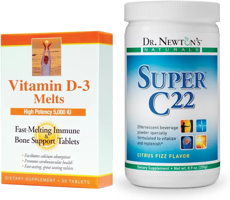 Vitamin D3 Tablets and Vitamin C Fizzy Drink Mix Bundle X327177