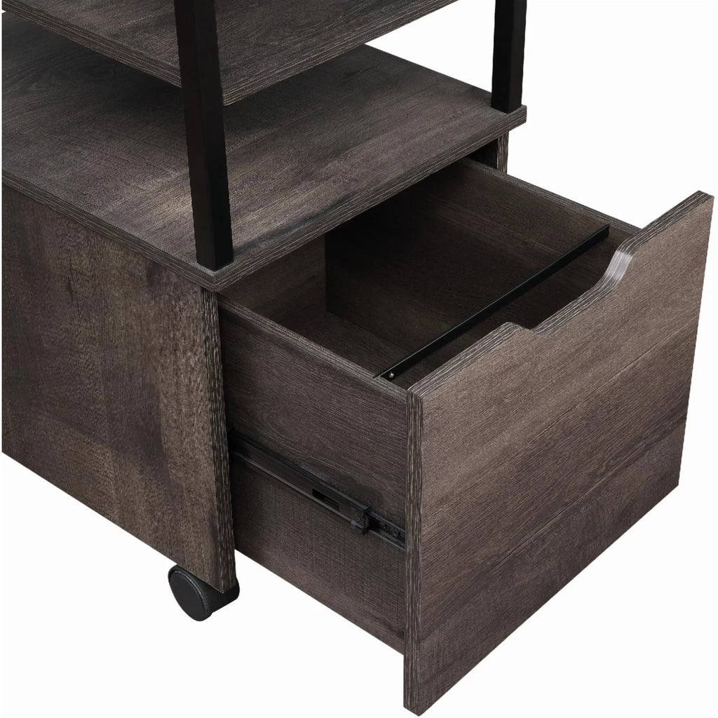 Wood 1-Drawer Mobile Storage Cart N678