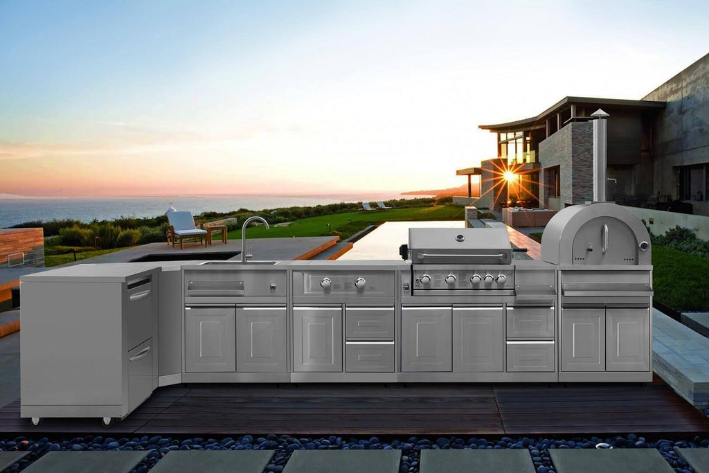 Outdoor Kitchen Refrigerator Cabinet Stainless Steel X43409