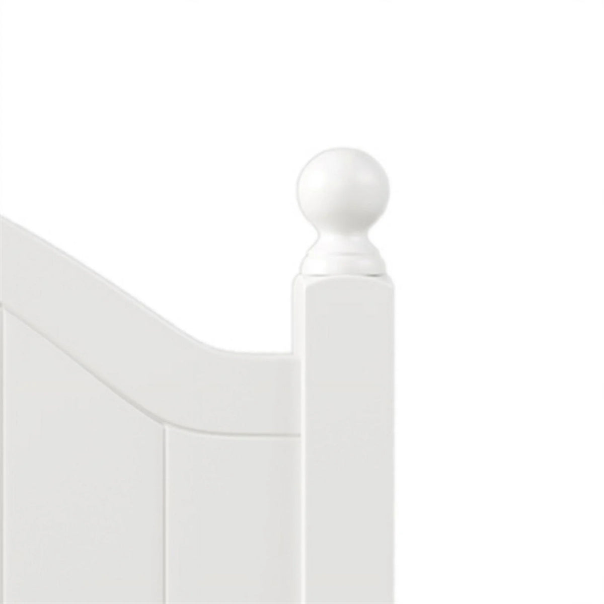 Solid Wood Queen Bed White Y873507