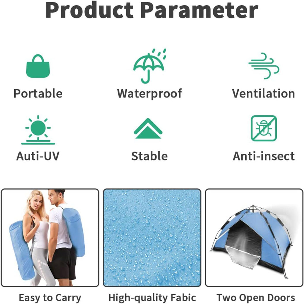 Waterproof 3-4 Person Pop up Camping Tent J3297