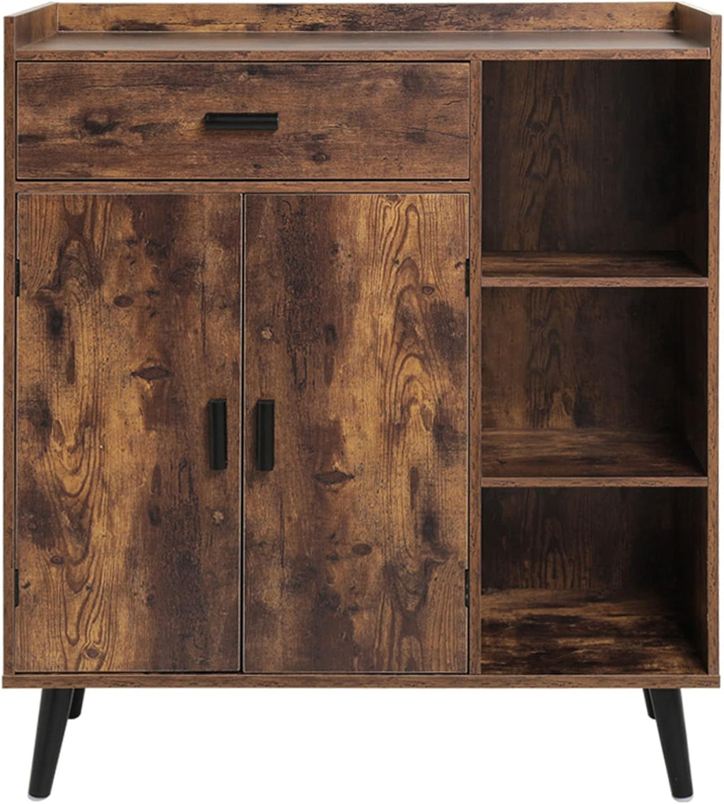 Black Storage Cabinet with 1 Drawer and 2 Doors Q580318