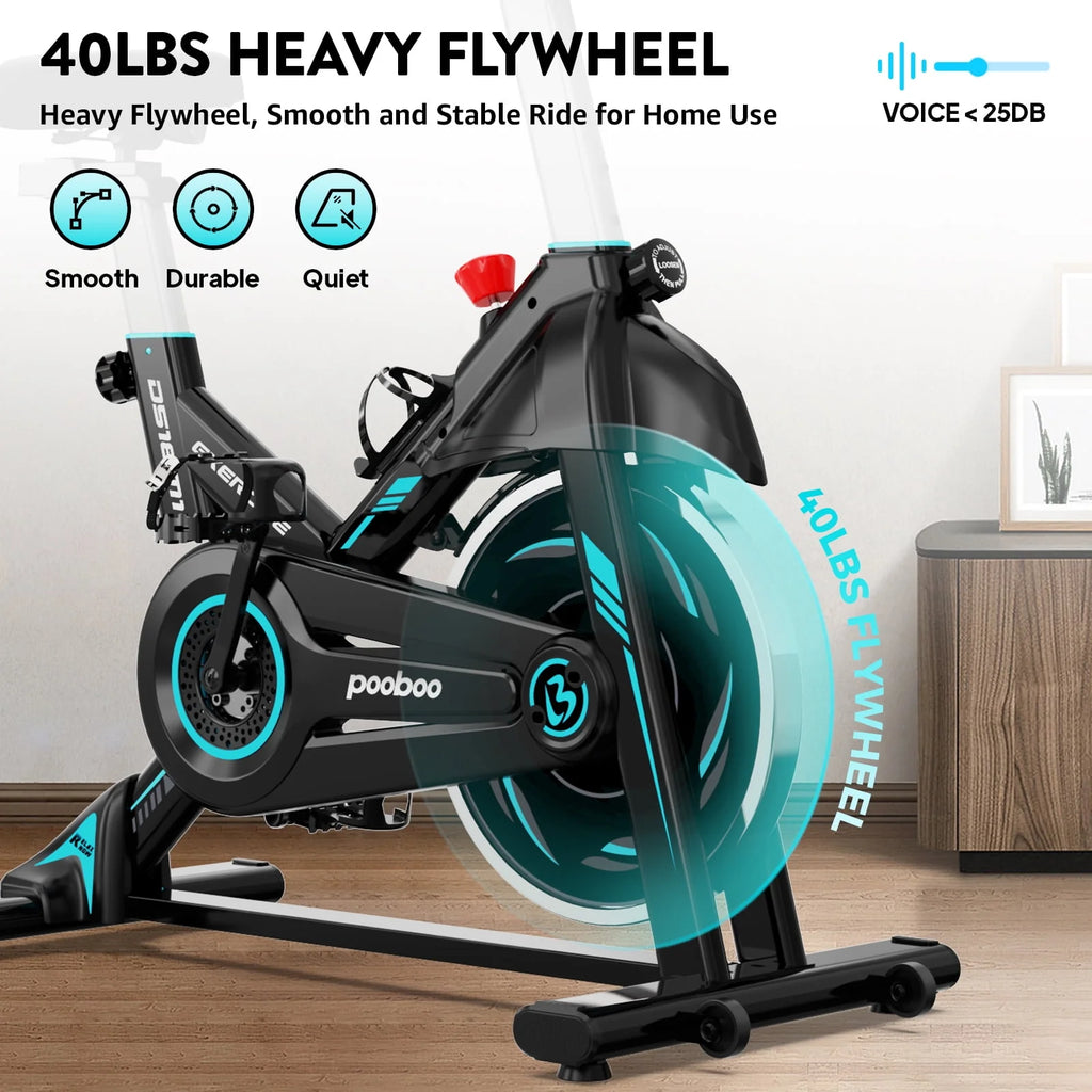 Indoor Cycling Bike Magnetic Stationary Exercise Bike 40lbs Flywheel L794
