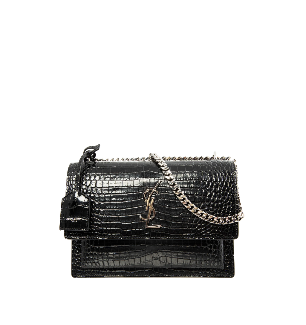Medium Croc Embossed Bag W6980