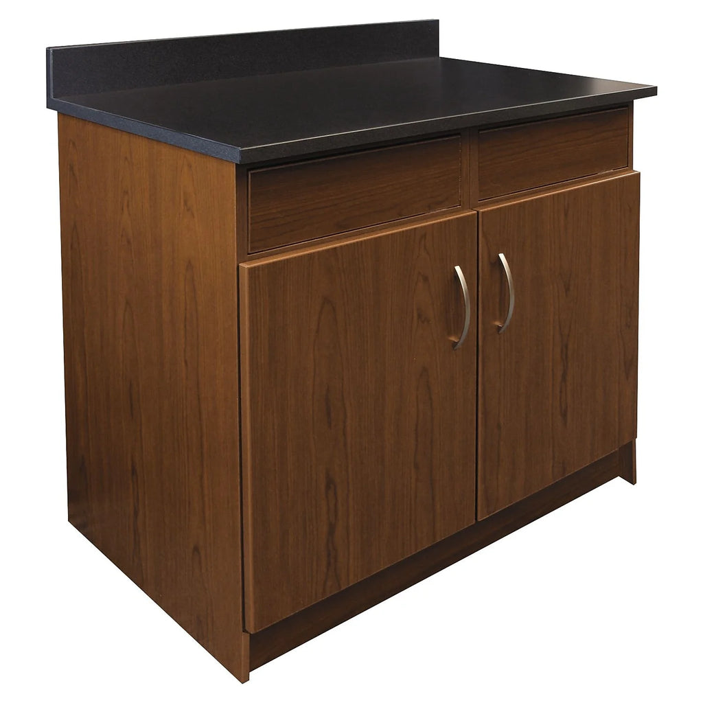 Two Doors One Drawer One Adjustable Shelf Base Cabinet Mahogany Slate Q155