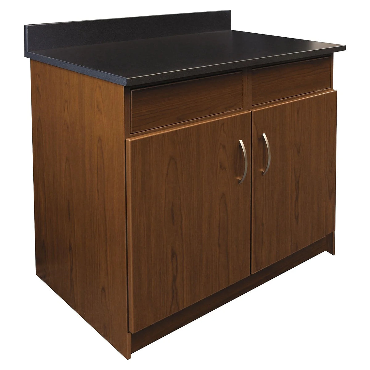 Two Doors One Drawer One Adjustable Shelf Base Cabinet Mahogany Slate Q155