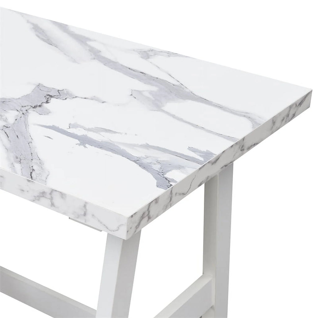 White Trestle Desk with Shelves V519784