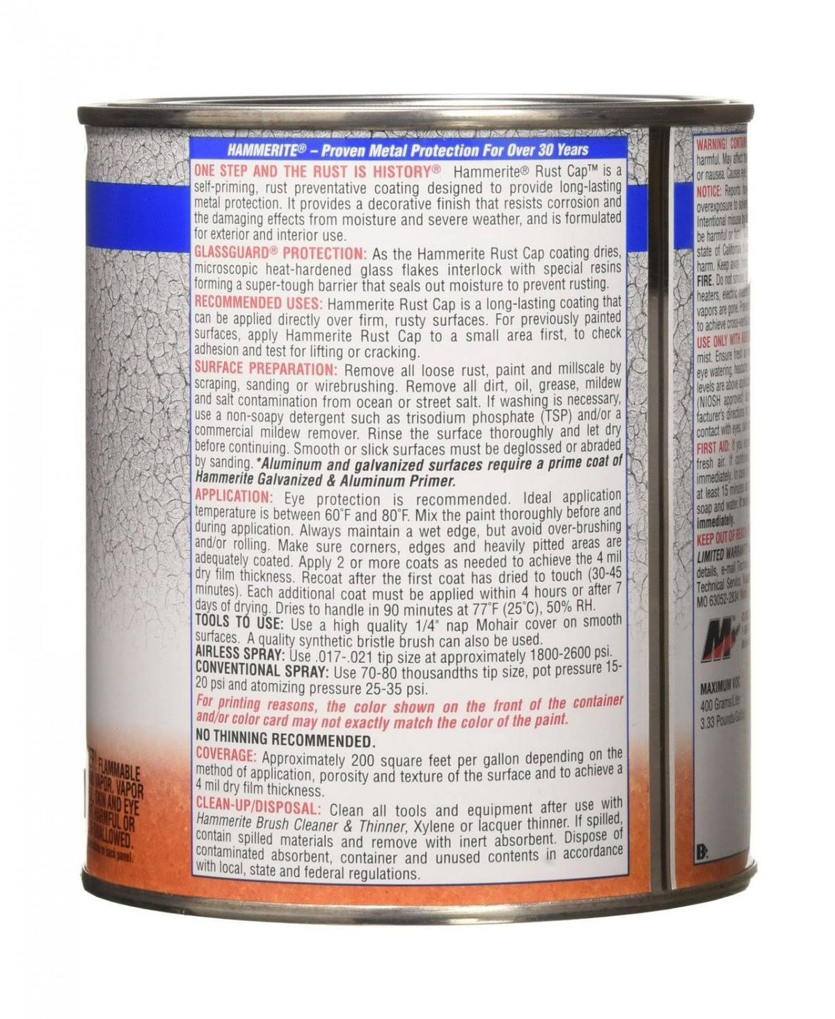 Light Blue Hammered Finish Enamel Paint 1 qt J34689