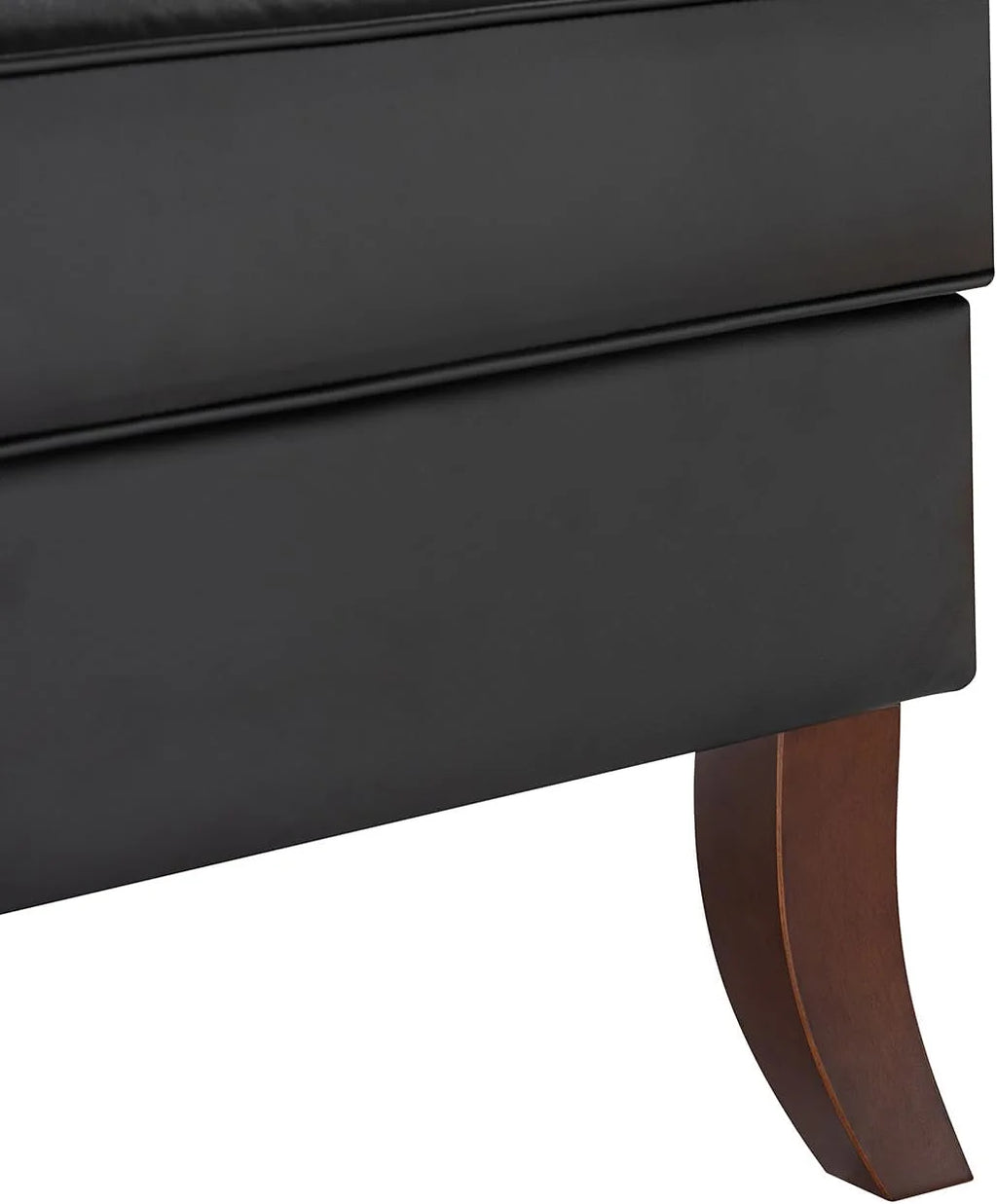 Black Faux Leather Wingback Accent Chairs Set Of 2 U293