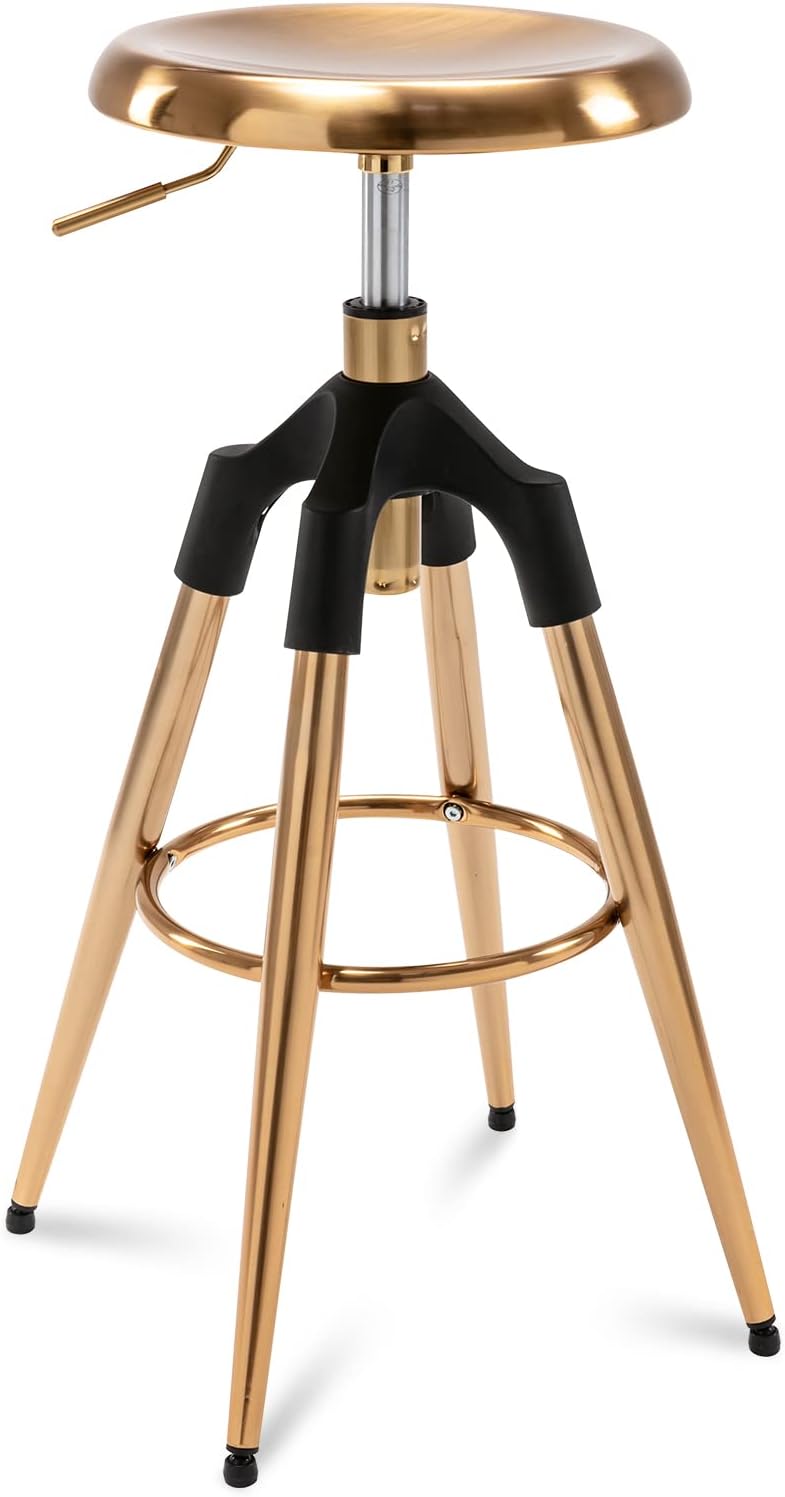 Adjustable Swivel Bar Stool with Wooden Top X9923