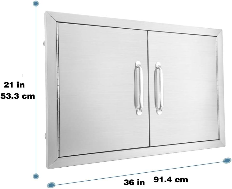 36 W x 21 H Stainless Steel Double Access Door B72973