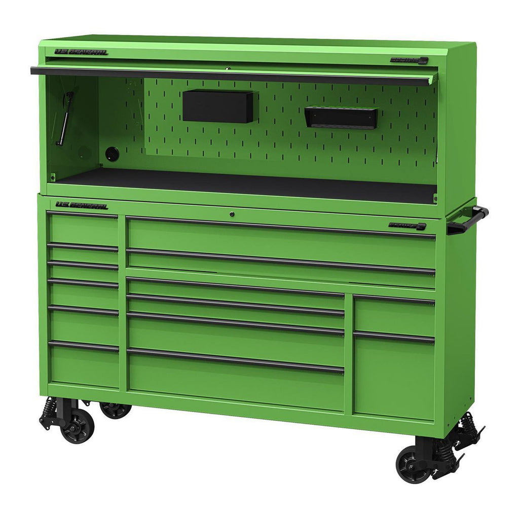 72 in. x 22 in. Green Work Center Hutch Z975