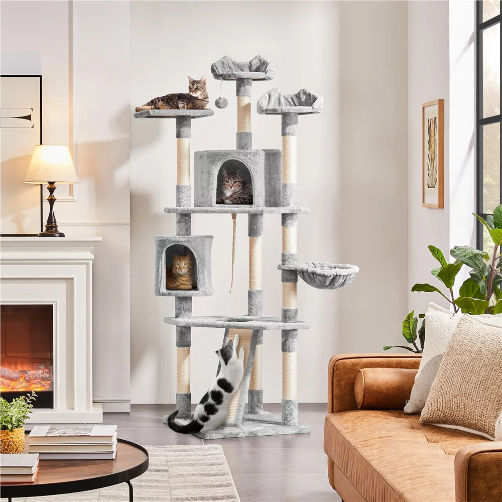 79'' Multilevel Cat Tree with Condos & Scratching Posts S3595