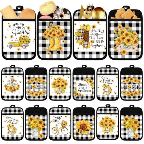12 Pcs Christmas Pot Holders with Pocket A75818
