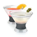 Double Wall Insulated Plastic Cooling Cups, Set of 2, Grey Y6301
