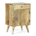 Handcrafted Mango Wood Nightstand with Storage C41624