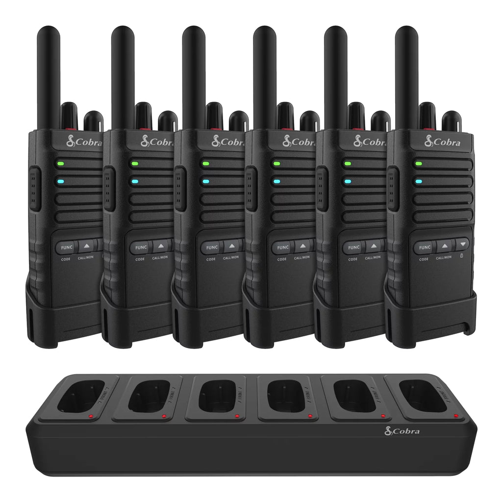 2W FRS Two-Way Radios 6-Pack with Charging Dock, 22 Channels D3679