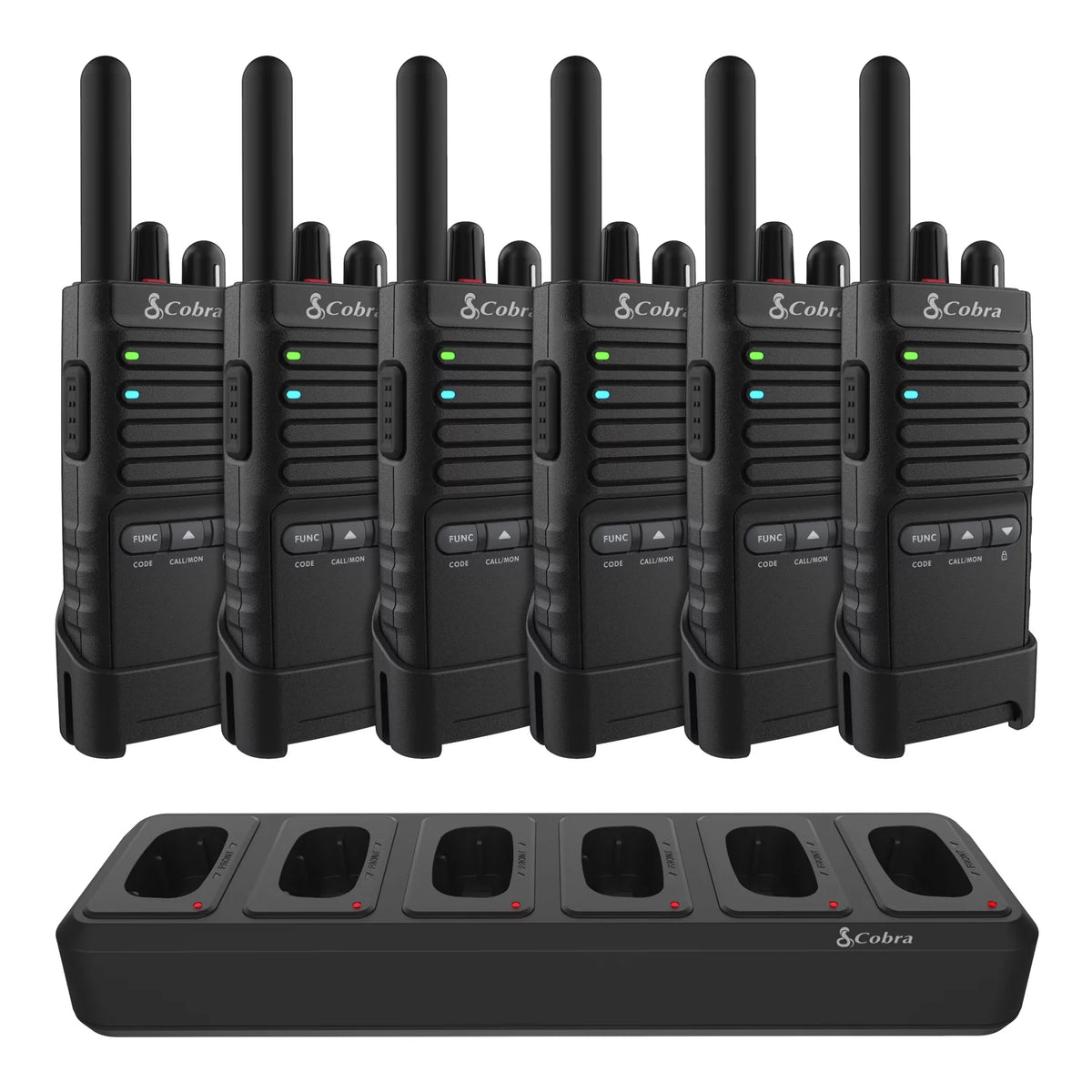 2W FRS Two-Way Radios 6-Pack with Charging Dock, 22 Channels D3679