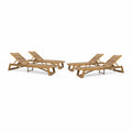 Acacia Wood Chaise Lounge Set of 4 H875