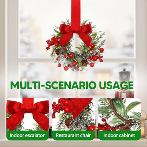 6" Mini Christmas Wreaths (4 Pc) L11836
