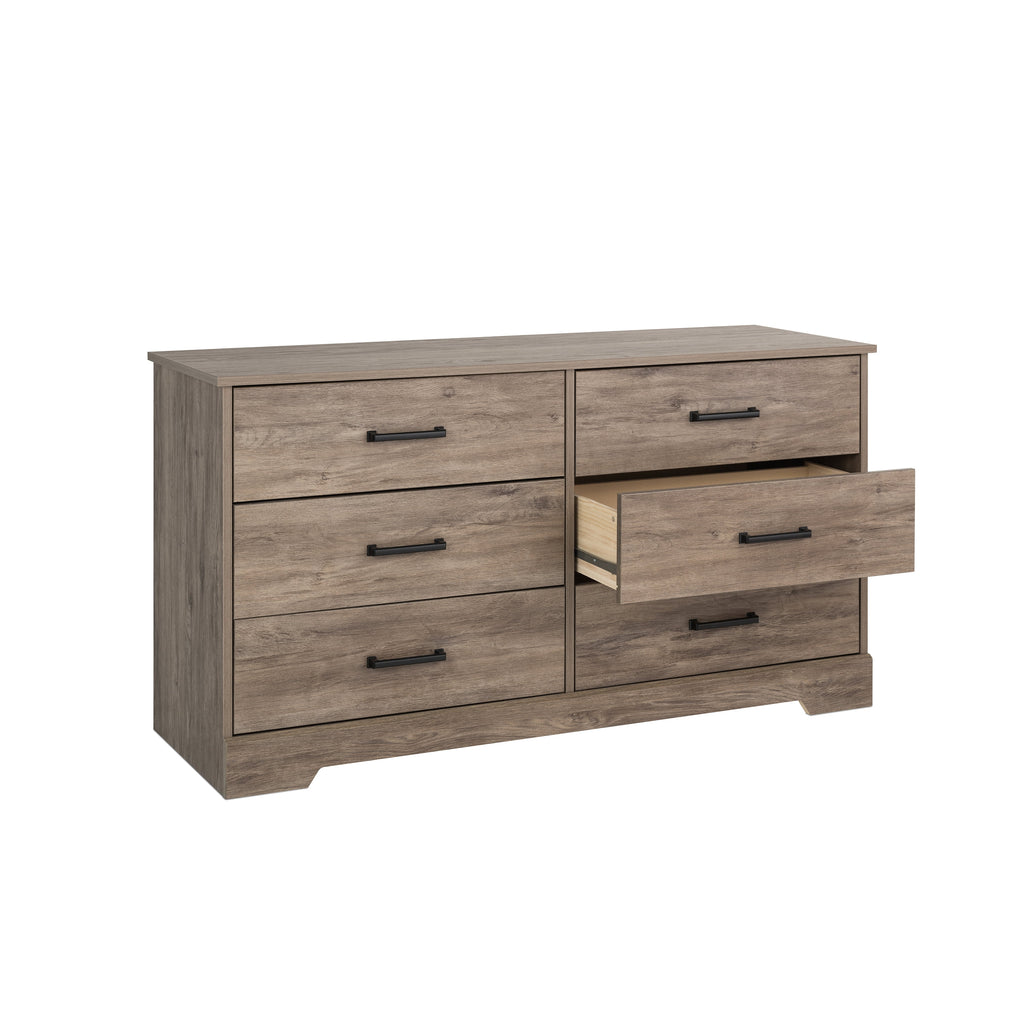 Black 6 Drawer Dresser D9585