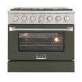 36 5.2 cu ft. Natural Gas Range in Olive Green Q389140