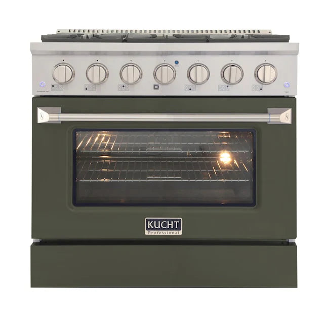 36 5.2 cu ft. Natural Gas Range in Olive Green Q389140