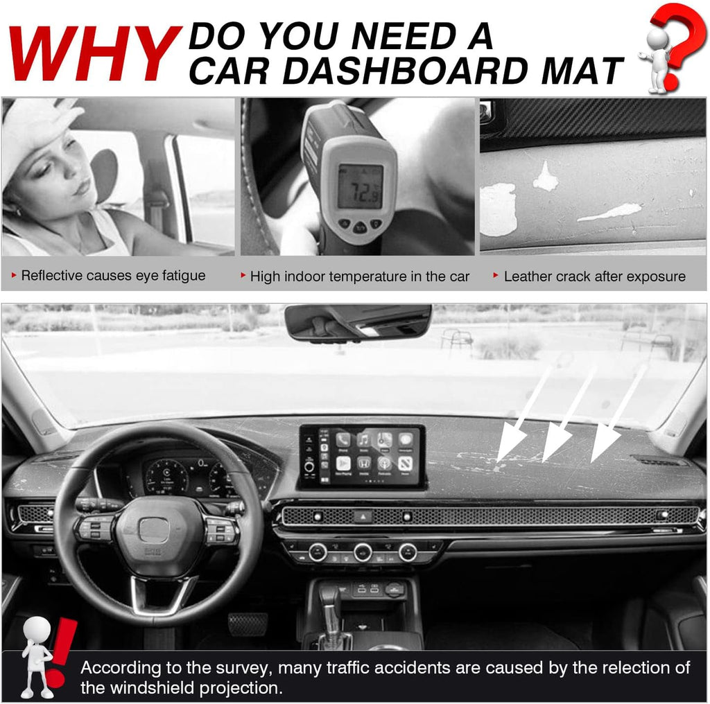 Custom Fit Dashboard Cover Mat Carpet Flannel Dash Cover Pad A543