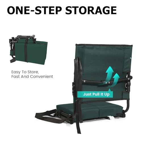 Portable Folding Padded Stadium Chair with Back Support Y5036
