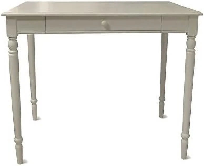 White Wood Home Office Desk With Drawer P491008