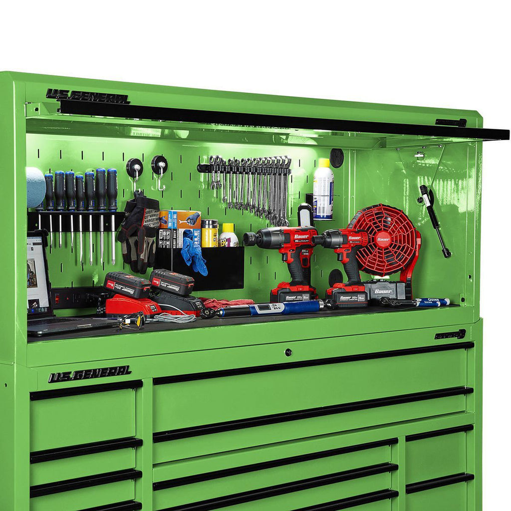 72 in. x 22 in. Green Work Center Hutch Z975