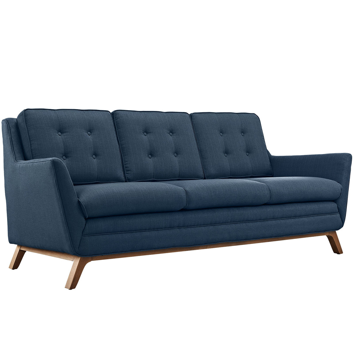 Navy Blue Fabric Sofa Set I7283