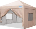 8x8 Pop Up Canopy Tent with 4 Sidewalls and Wheeled Bag I27706